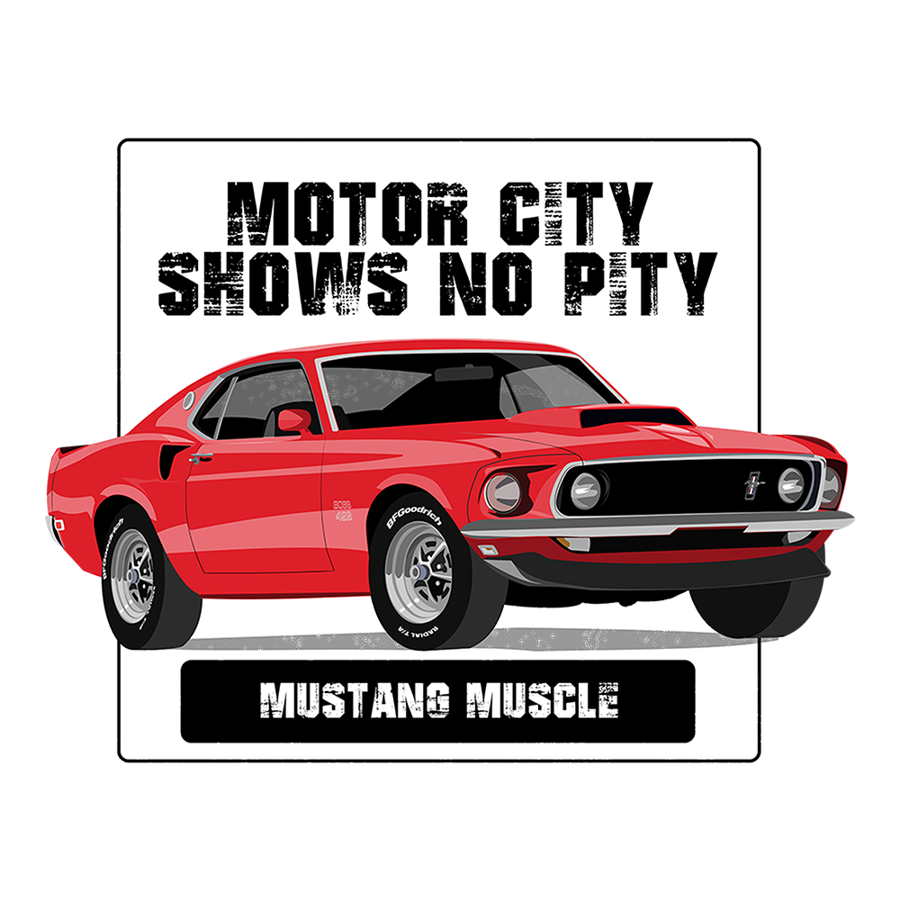 69 Red Ford Mustang Boss 429 Humor DTF Tee