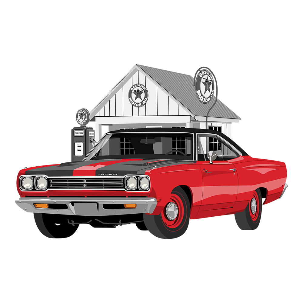69 Red Plymouth Road Runner DTF Tee