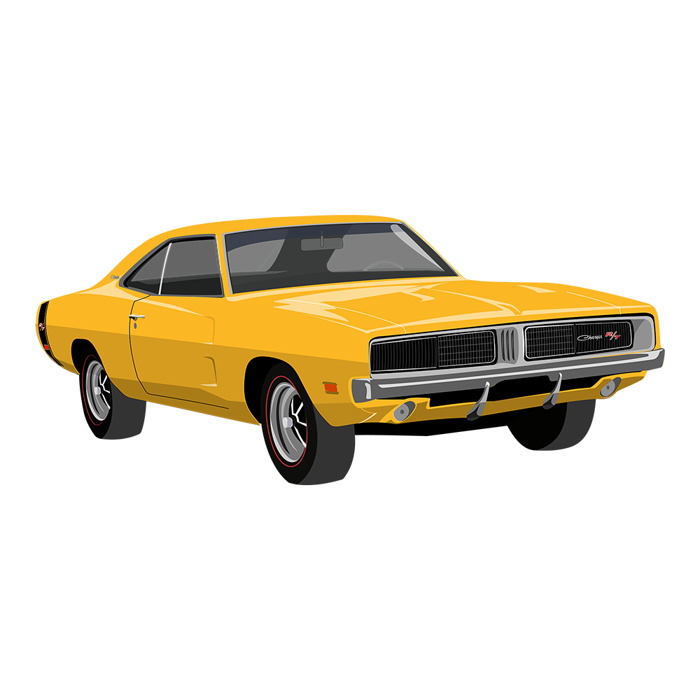 69 Yellow Dodge Charger RT DTF Tee