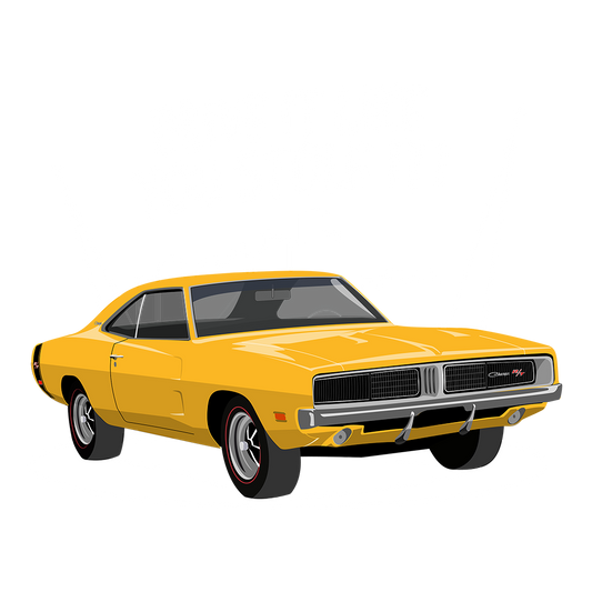 69 Yellow Dodge Charger RT Stolen DTF Tee