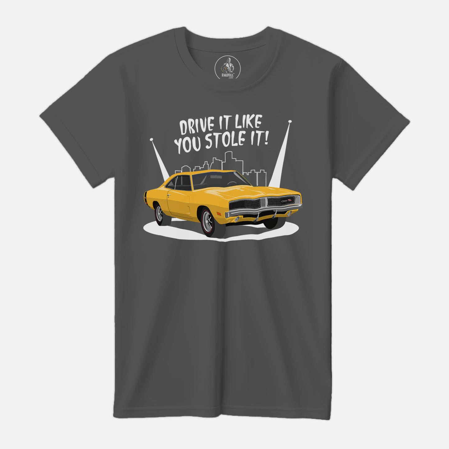 69 Yellow Dodge Charger Stolen Asphalt Bella+Canvas T-Shirt