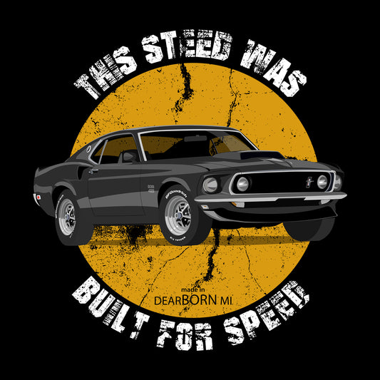69 Black Ford Mustang Boss 429 DTF Transfer