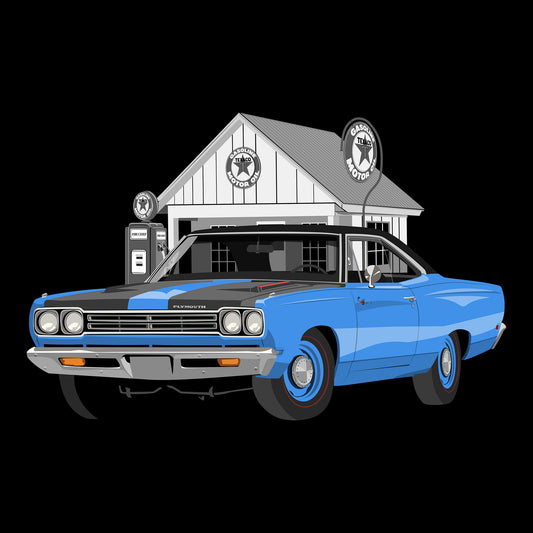 69 Blue Plymouth Road Runner DTF Transfer