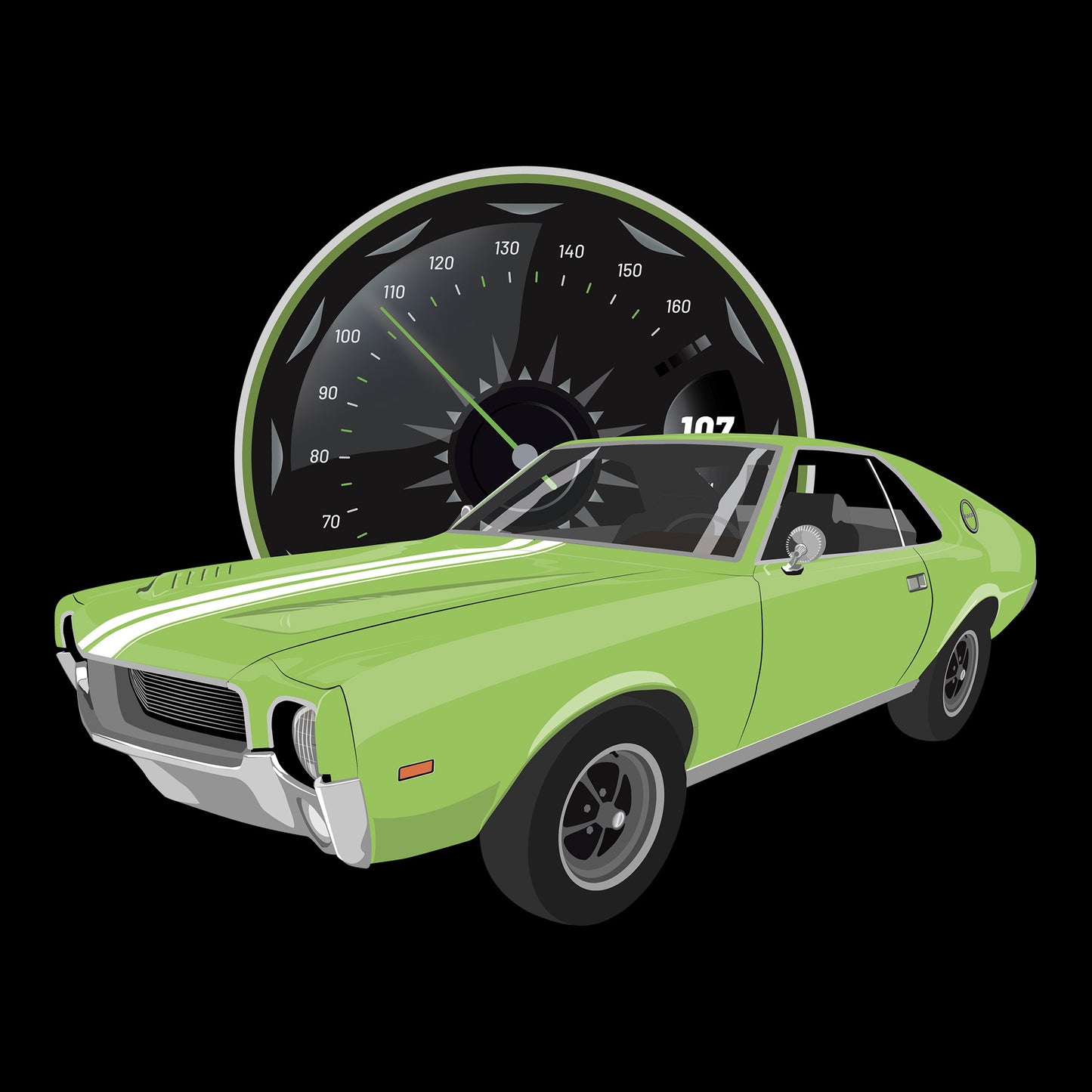 69 Green AMC AMX DTF Transfer