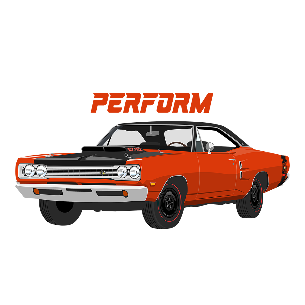 70 Hemi Orange Dodge Super Bee Perform DTF Design