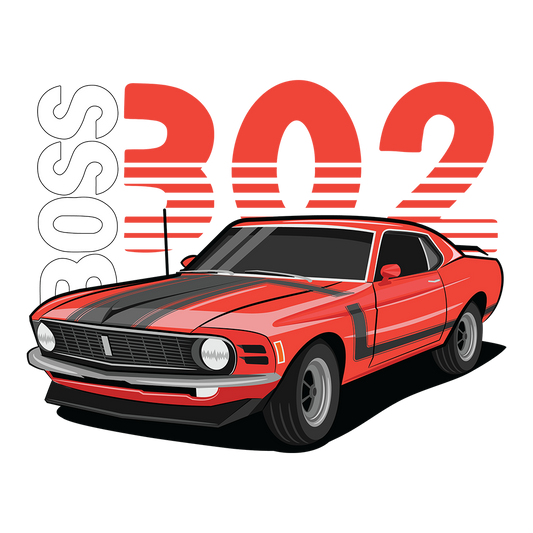 70 Ford Boss 302 Mustang DTF Tee