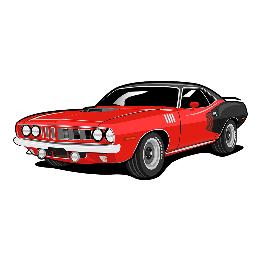 71 Red Plymouth Barracuda Tee