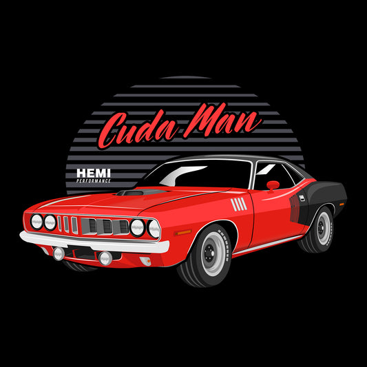 71 Red Cuda DTF Transfer