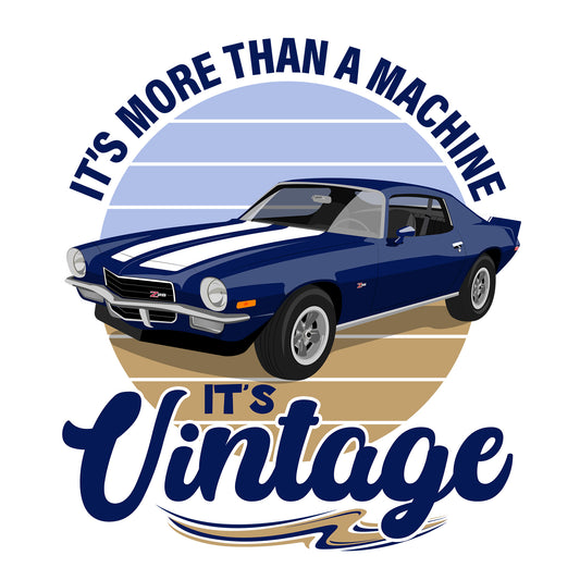 72 Targa Blue Chevy Camaro Z28 DTF Transfer