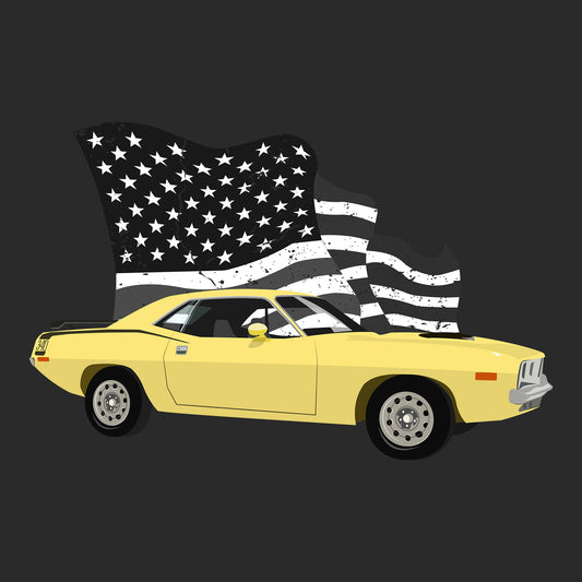 74 Barracuda Flag DTF Transfer