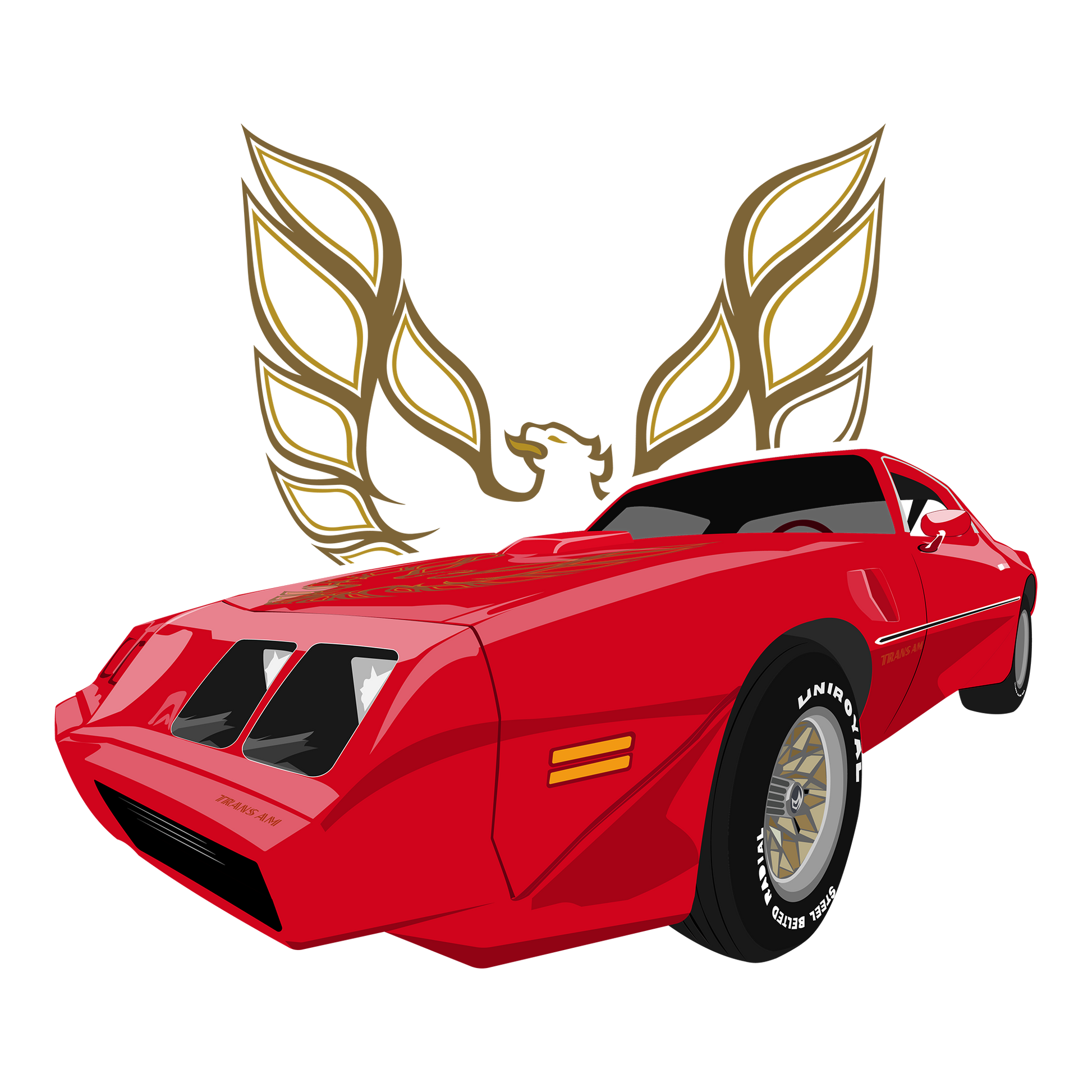 79 Red Pontiac Trans Am DTF Tee