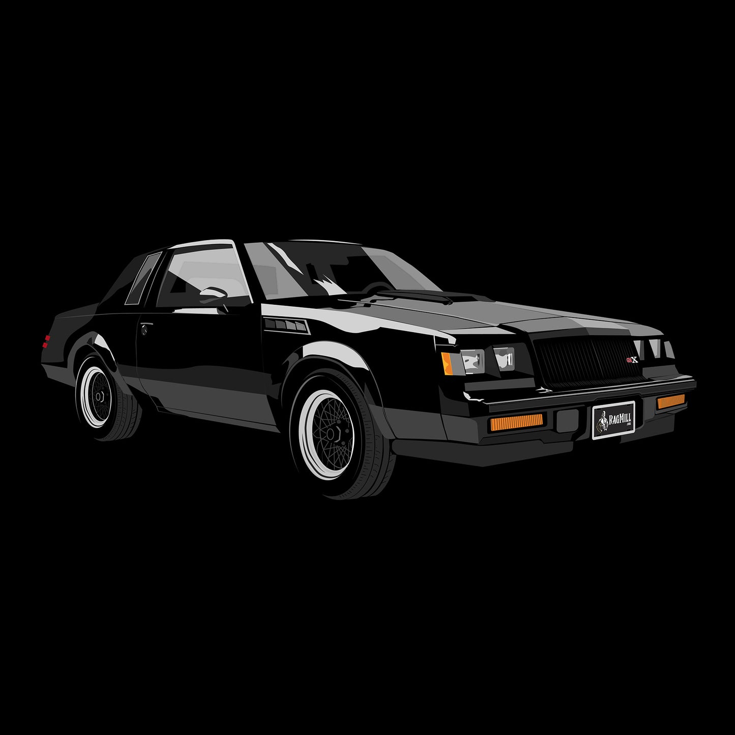 87 Black Buick GNX Grand National DTF Transfer