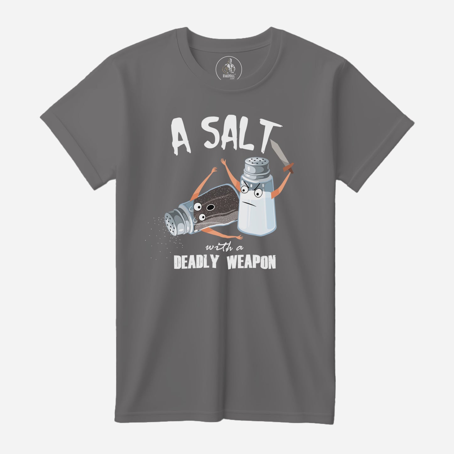 A Salt Medium Grey Port & Company T-Shirt