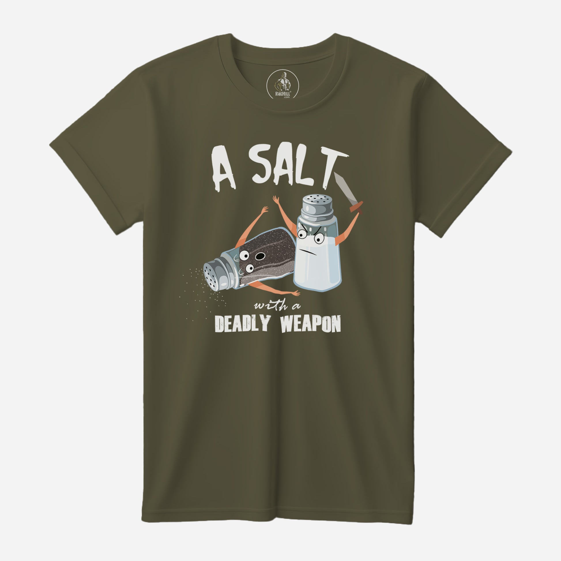 A Salt Olive Drab Port & Company T-Shirt