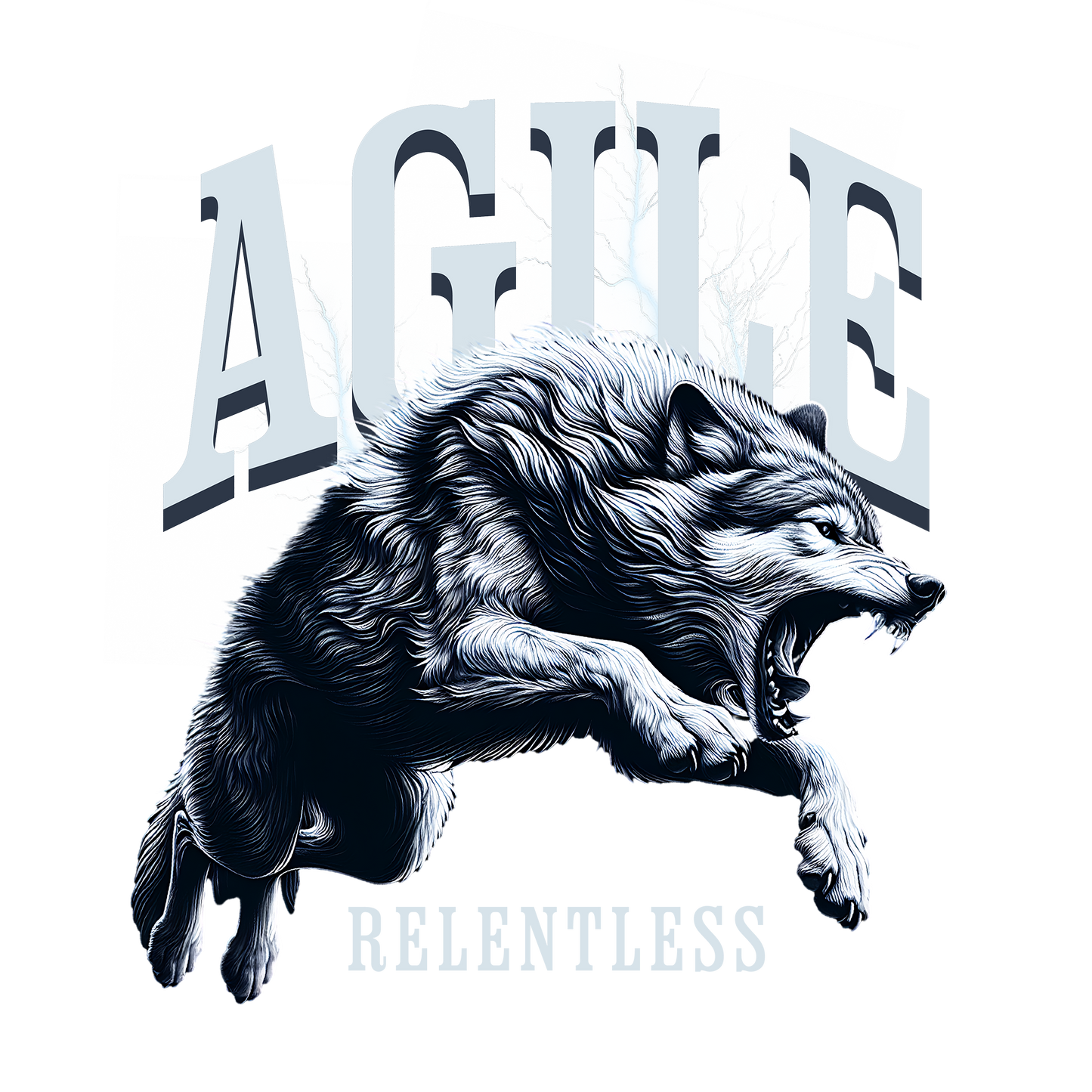 Agile Wolf DTF Design