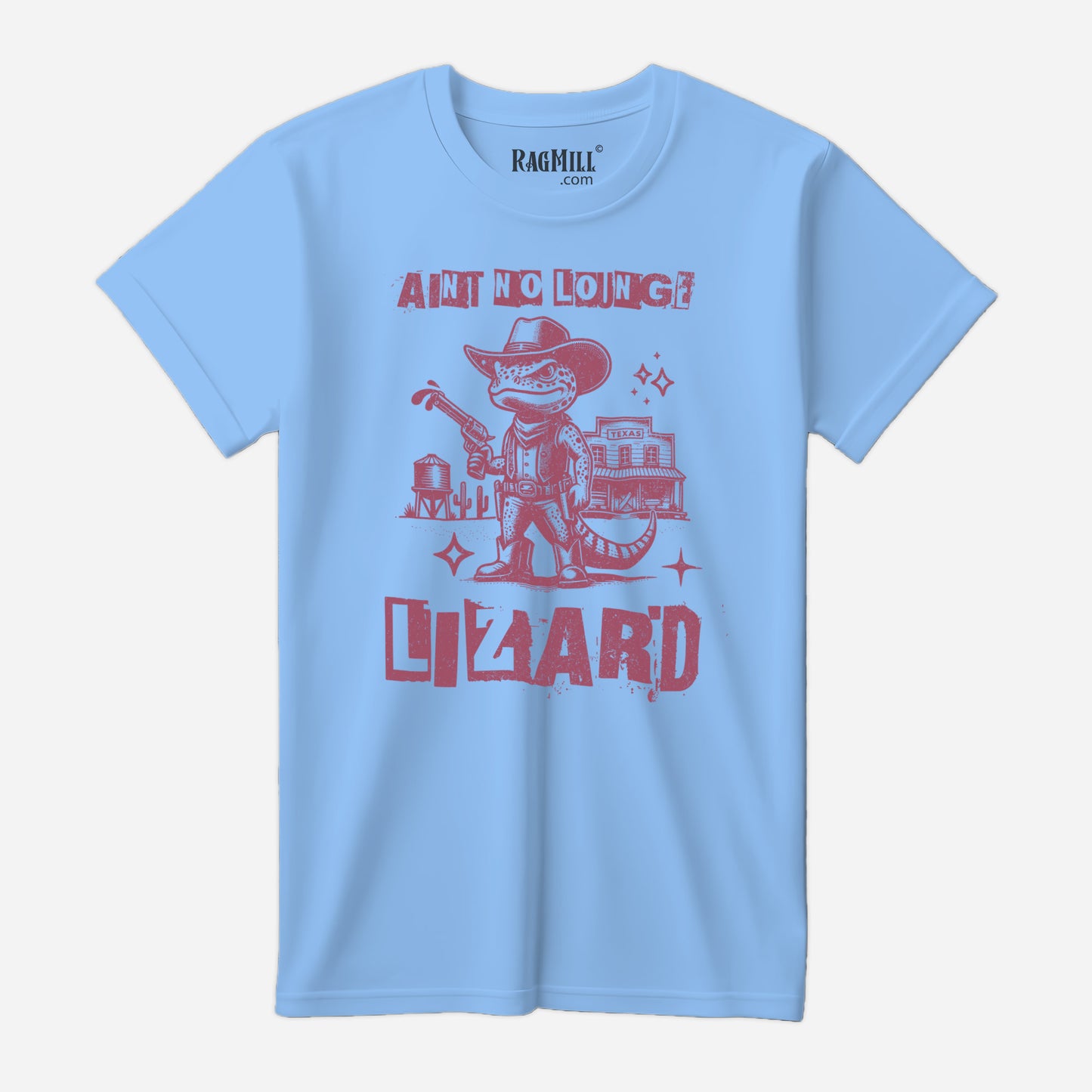 Ain't No Lounge Lizard Carolina Blue Bella+Canvas T-Shirt