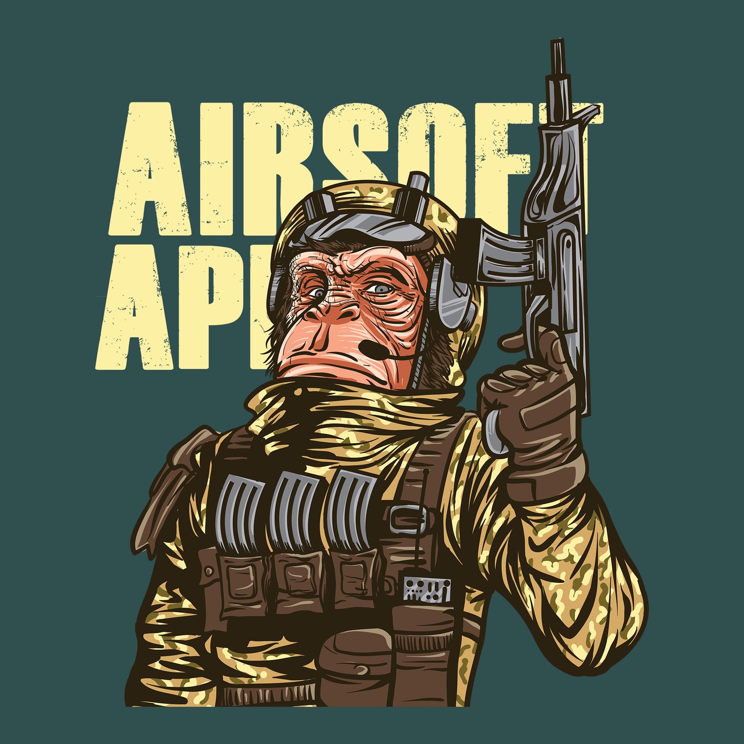 Airsoft Ape DTF Transfer