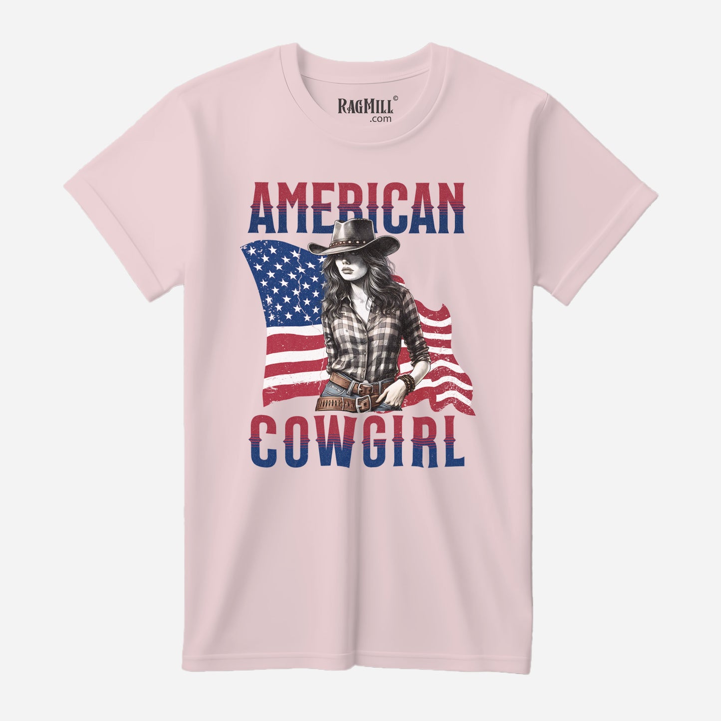 American Cowgirl Soft Pink Bella Canvas T-Shirt