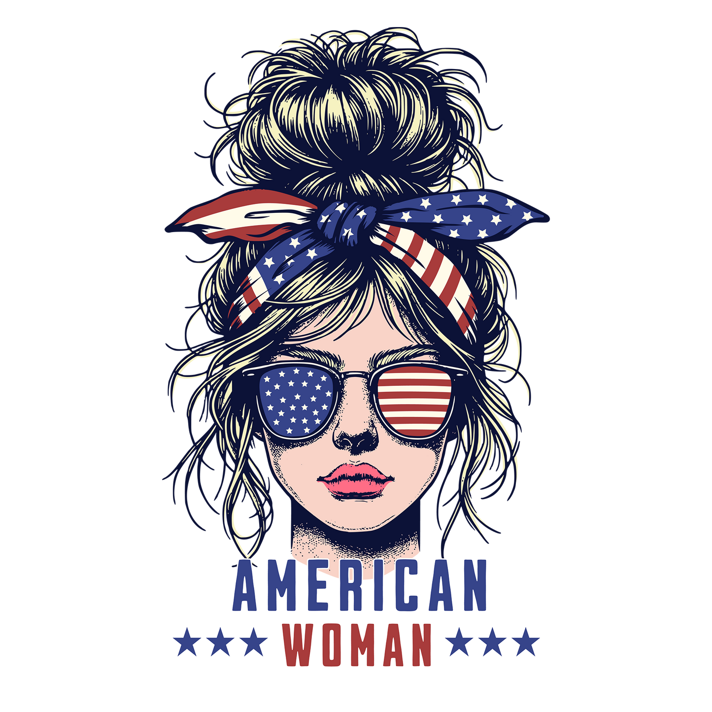 American Woman DTF Design