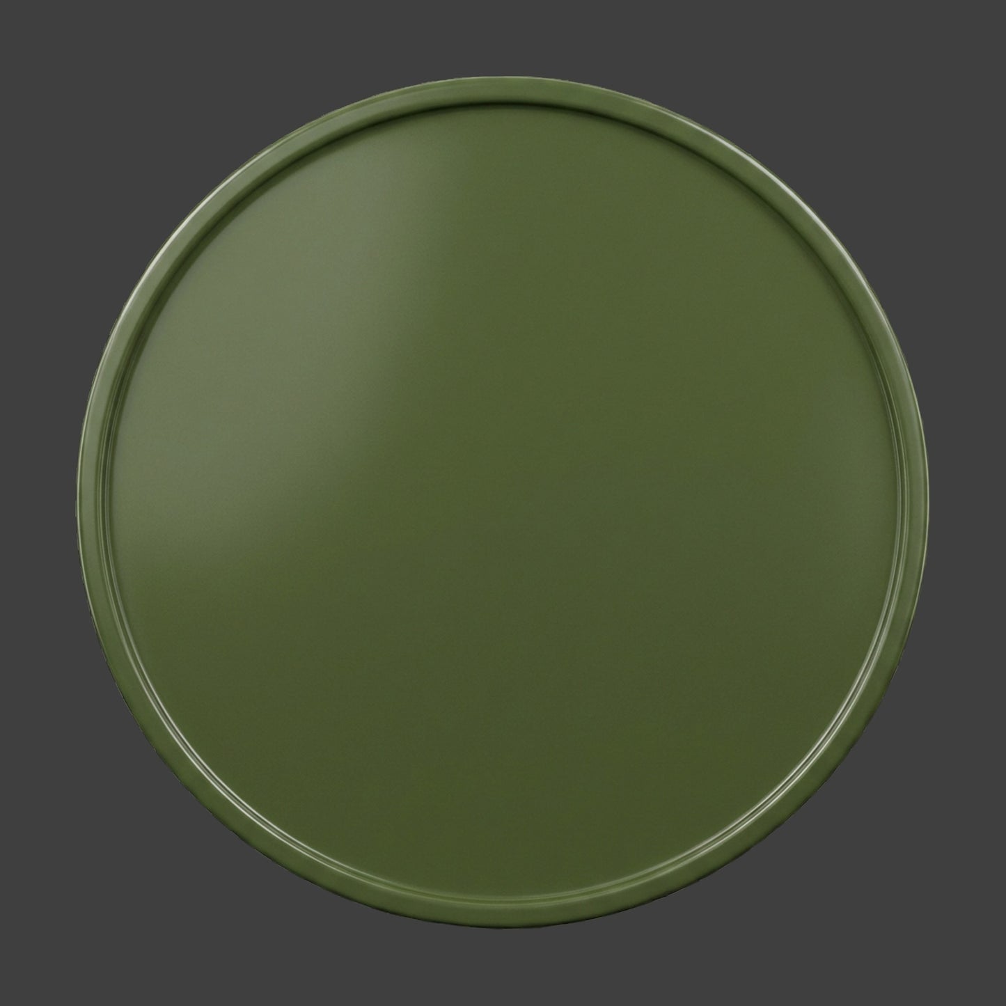An army green smooth edge blank coin