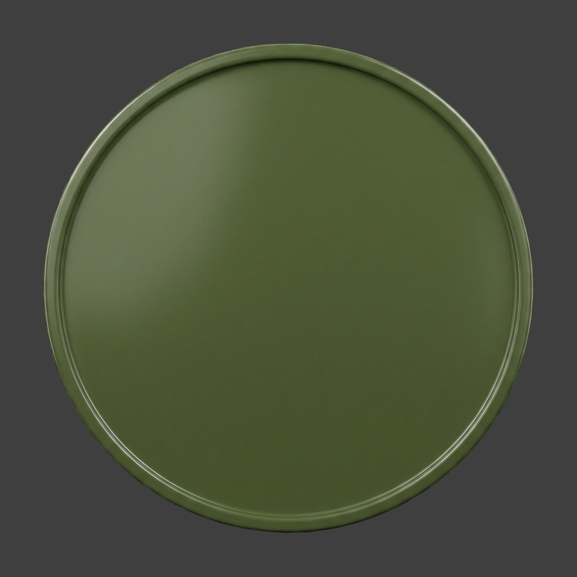 An army green smooth edge blank coin
