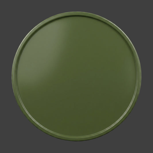 An army green smooth edge blank coin