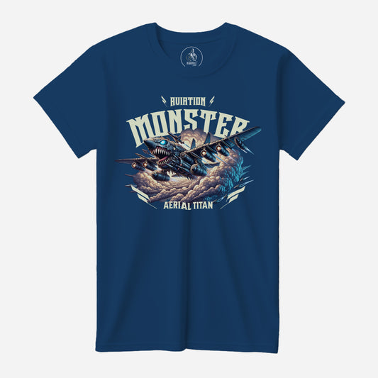 Aviation Monster Cool Blue Bella+Canvas T-Shirt