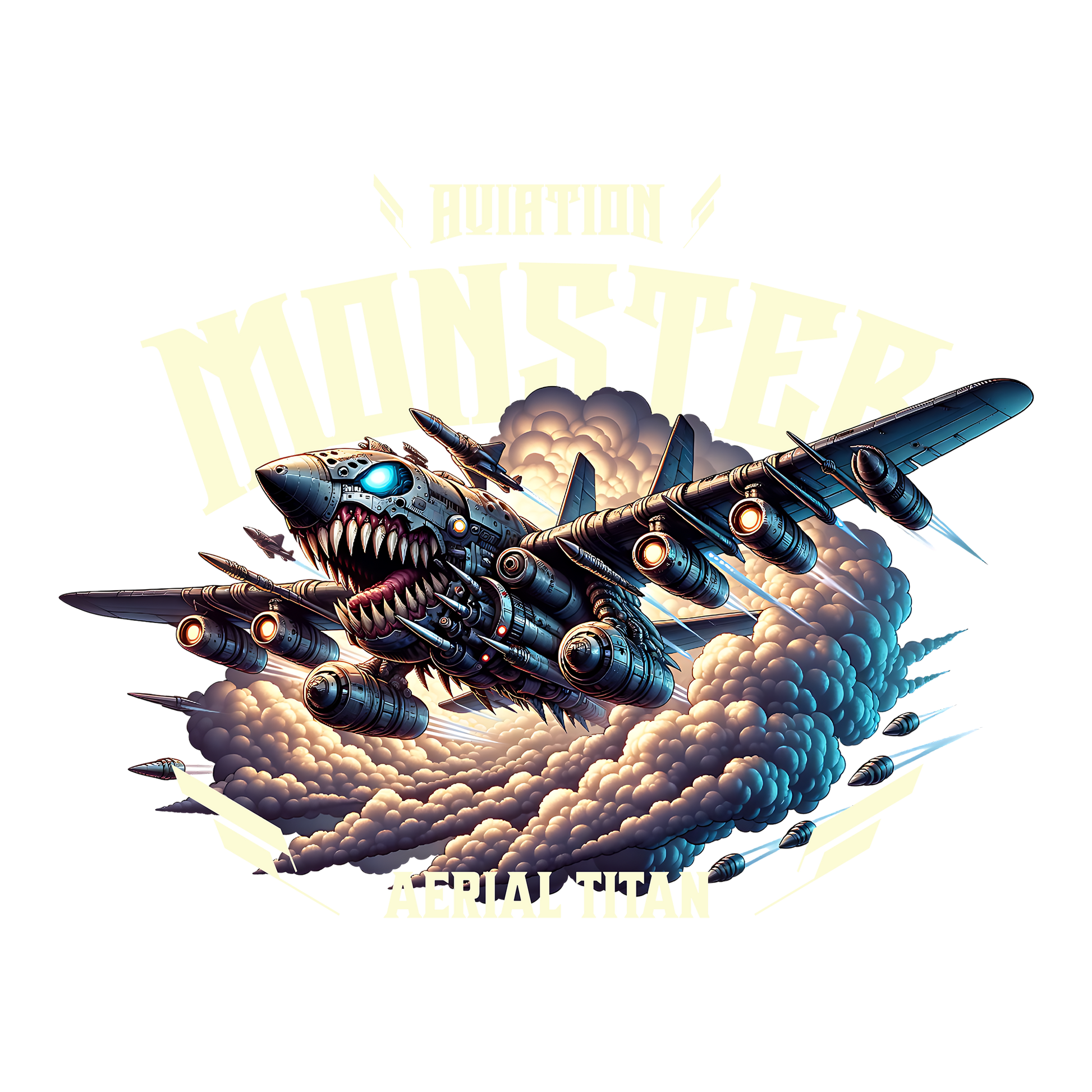 Aviation Monster DTF Design