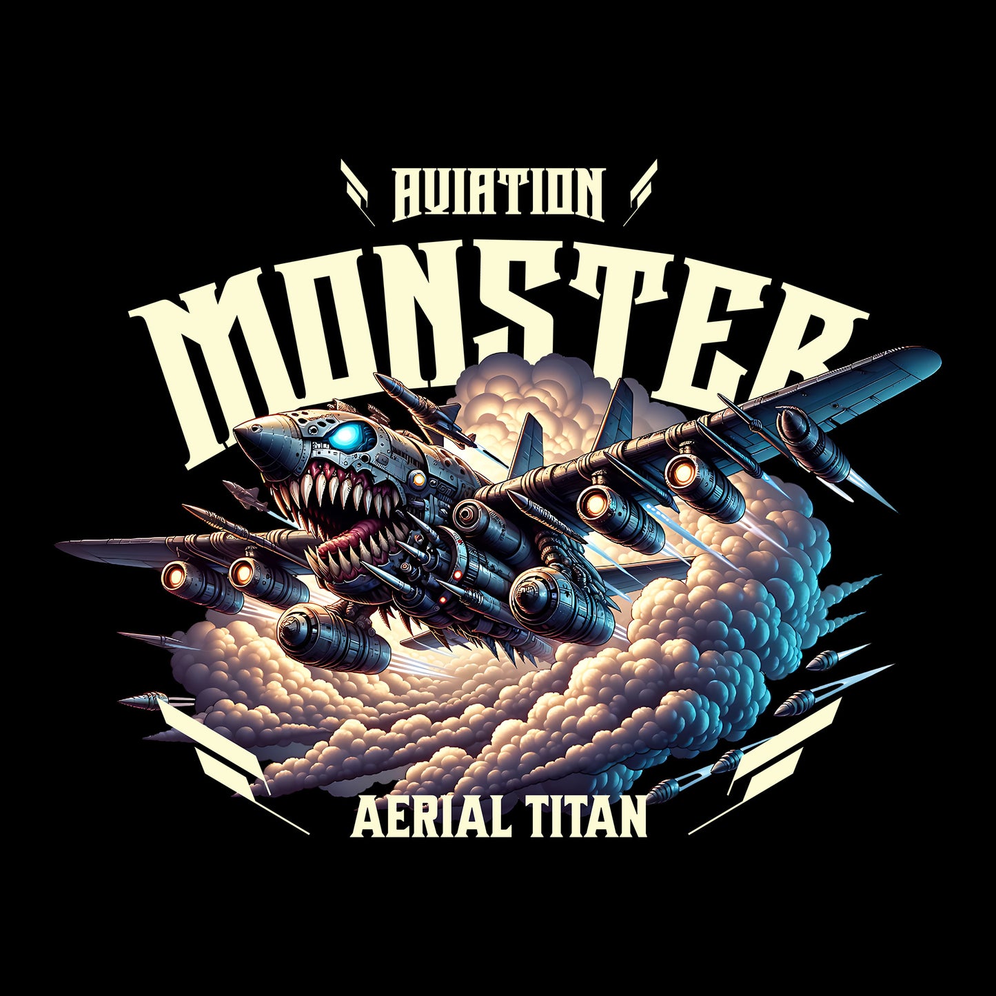 Aviation Monster DTF Design