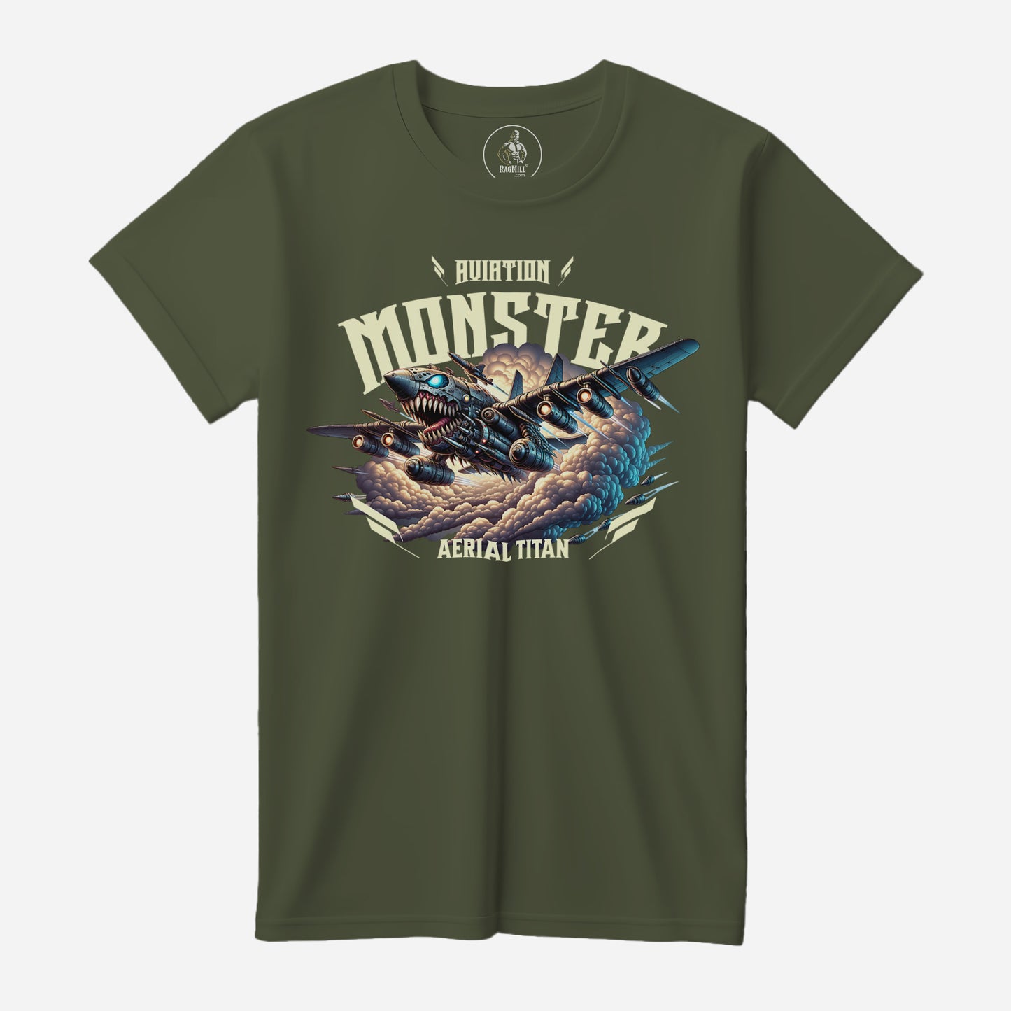 Aviation Monster Military Green Bella+Canvas T-Shirt