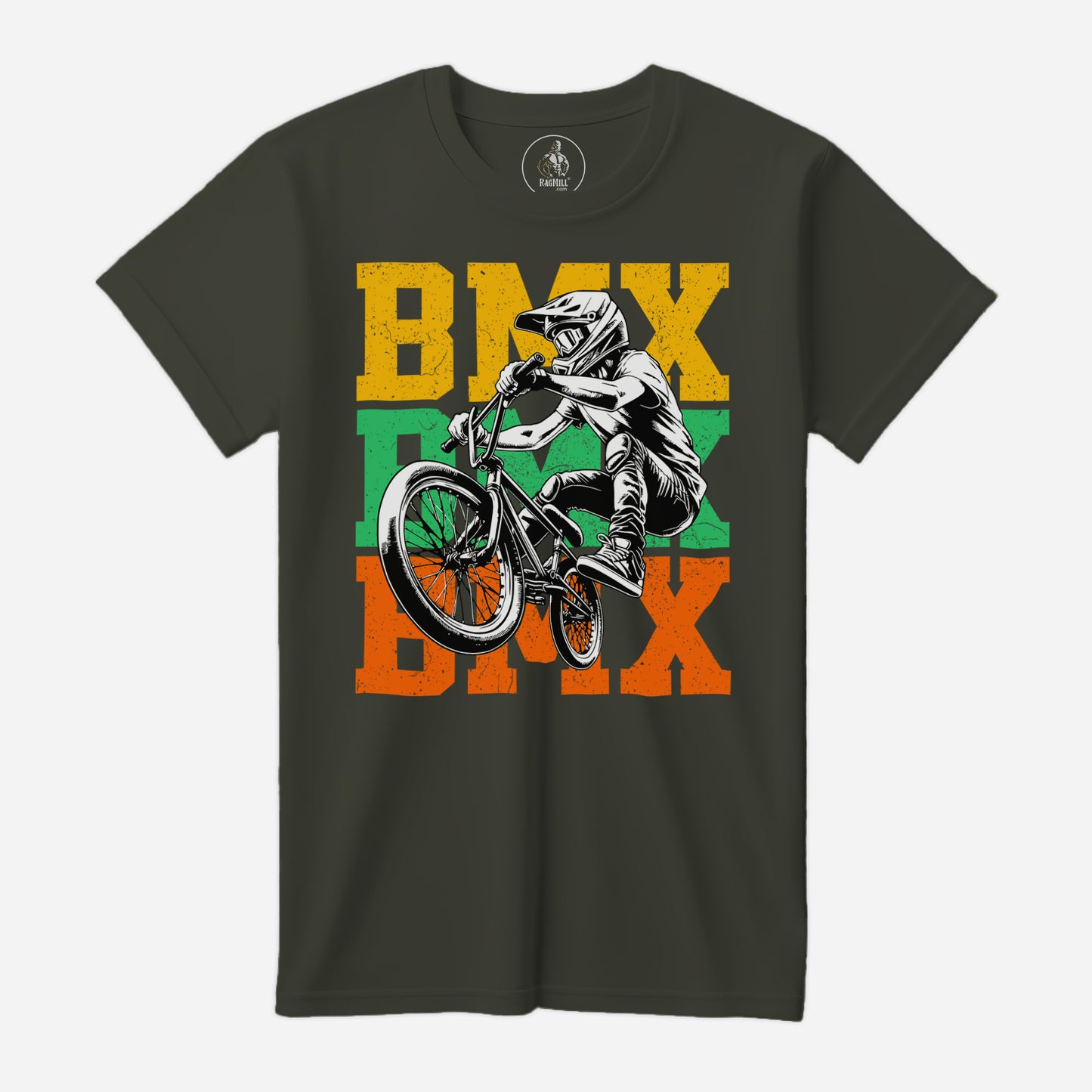 BMX Rider Army Bella+Canvas T-Shirt