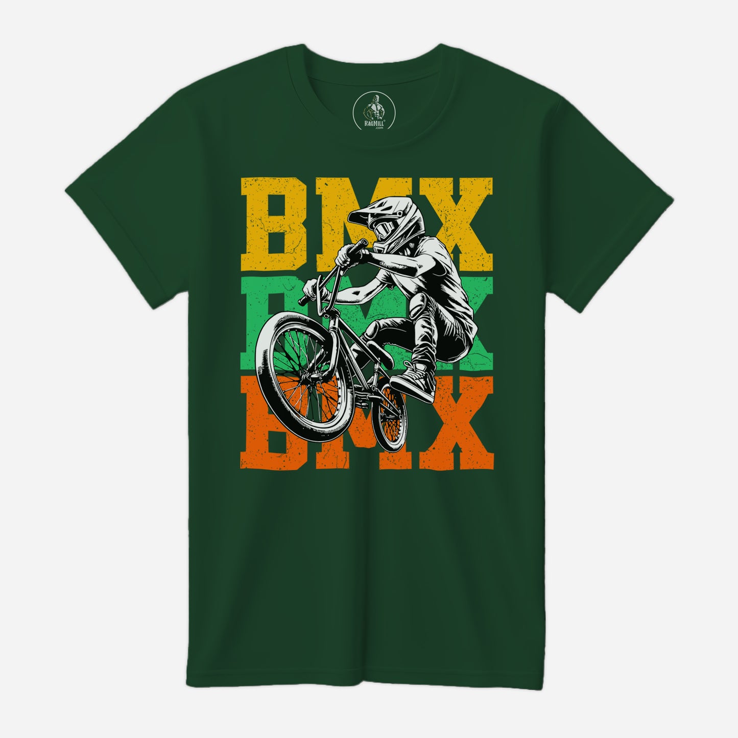 BMX Rider Evergreen Bella+Canvas T-Shirt