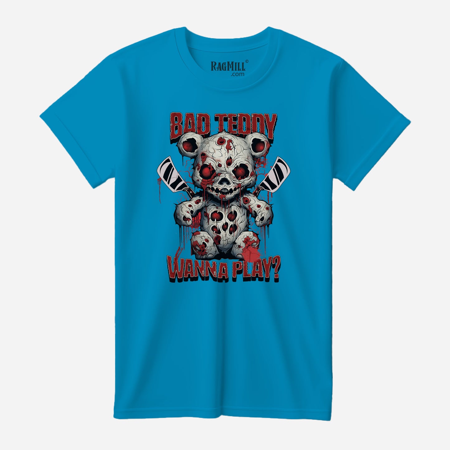 Bad Teddy Aqua Bella+Canvas T-Shirt