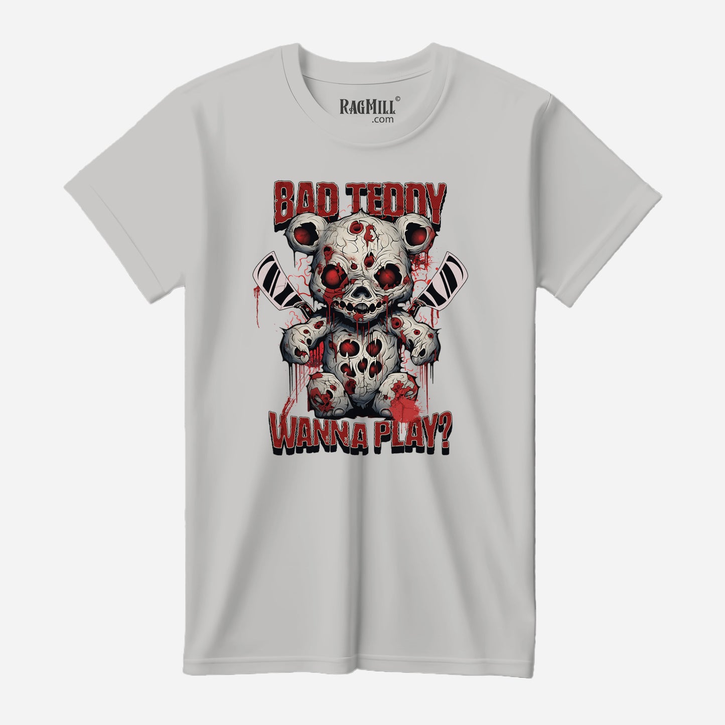 Bad Teddy Athletic Grey Bella+Canvas T-Shirt