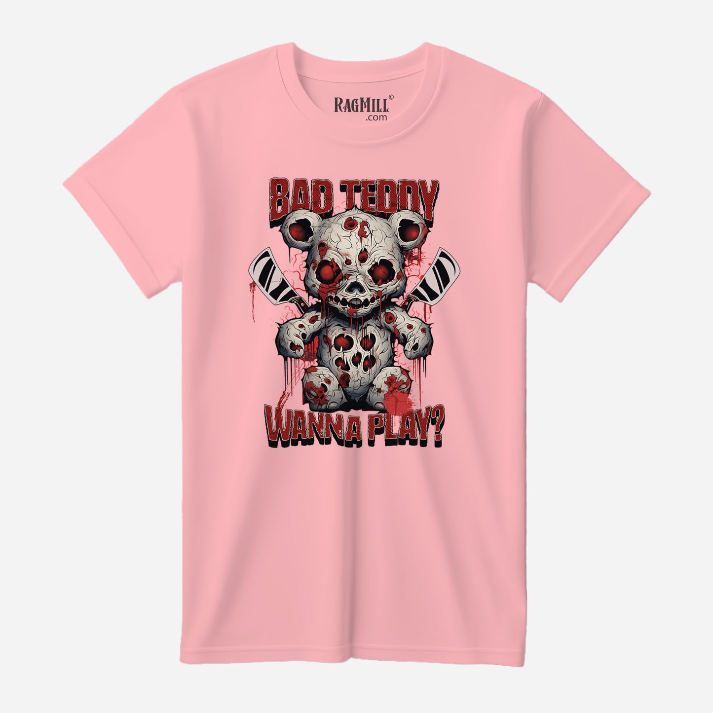 Bad Teddy Pink Bella+Canvas T-Shirt