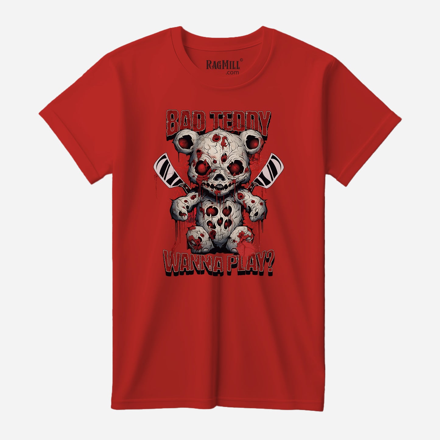 Bad Teddy Red Bella+Canvas T-Shirt