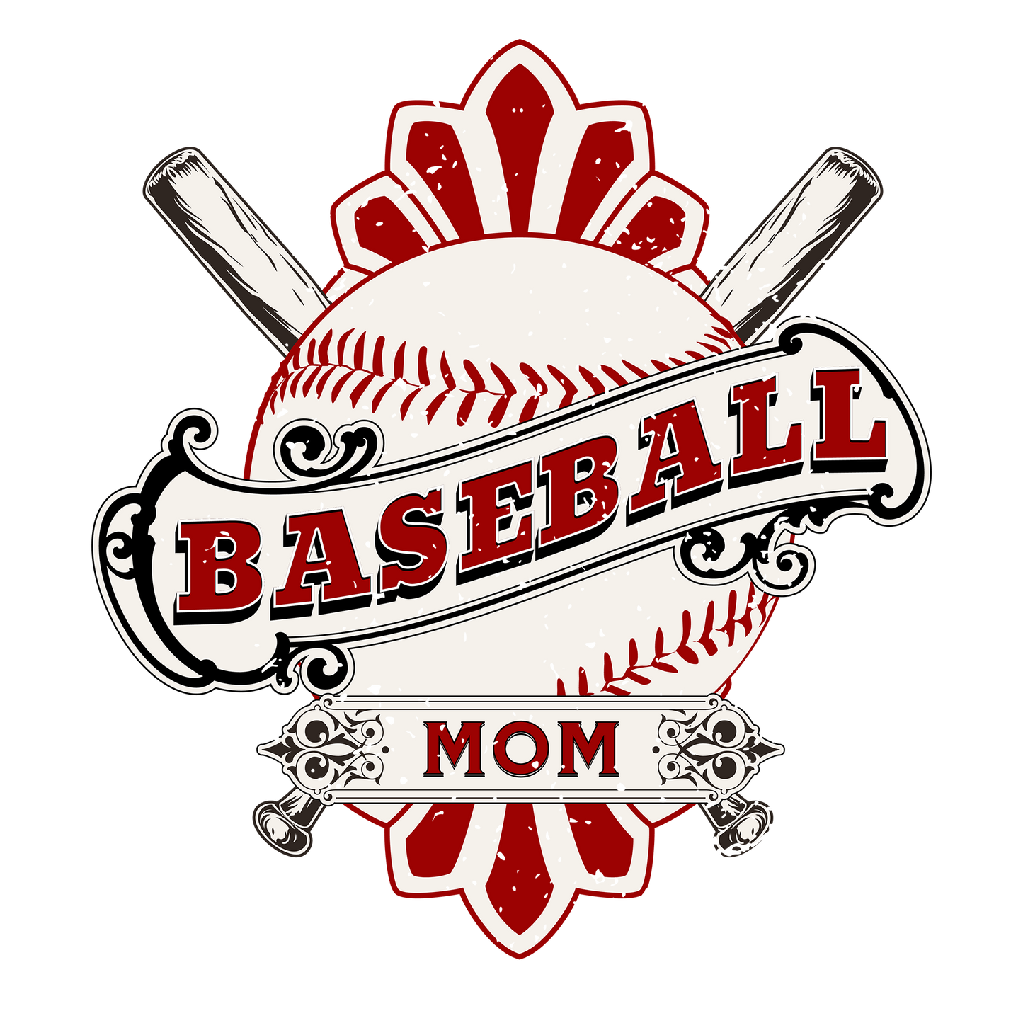 Baseball Mom DTF Design