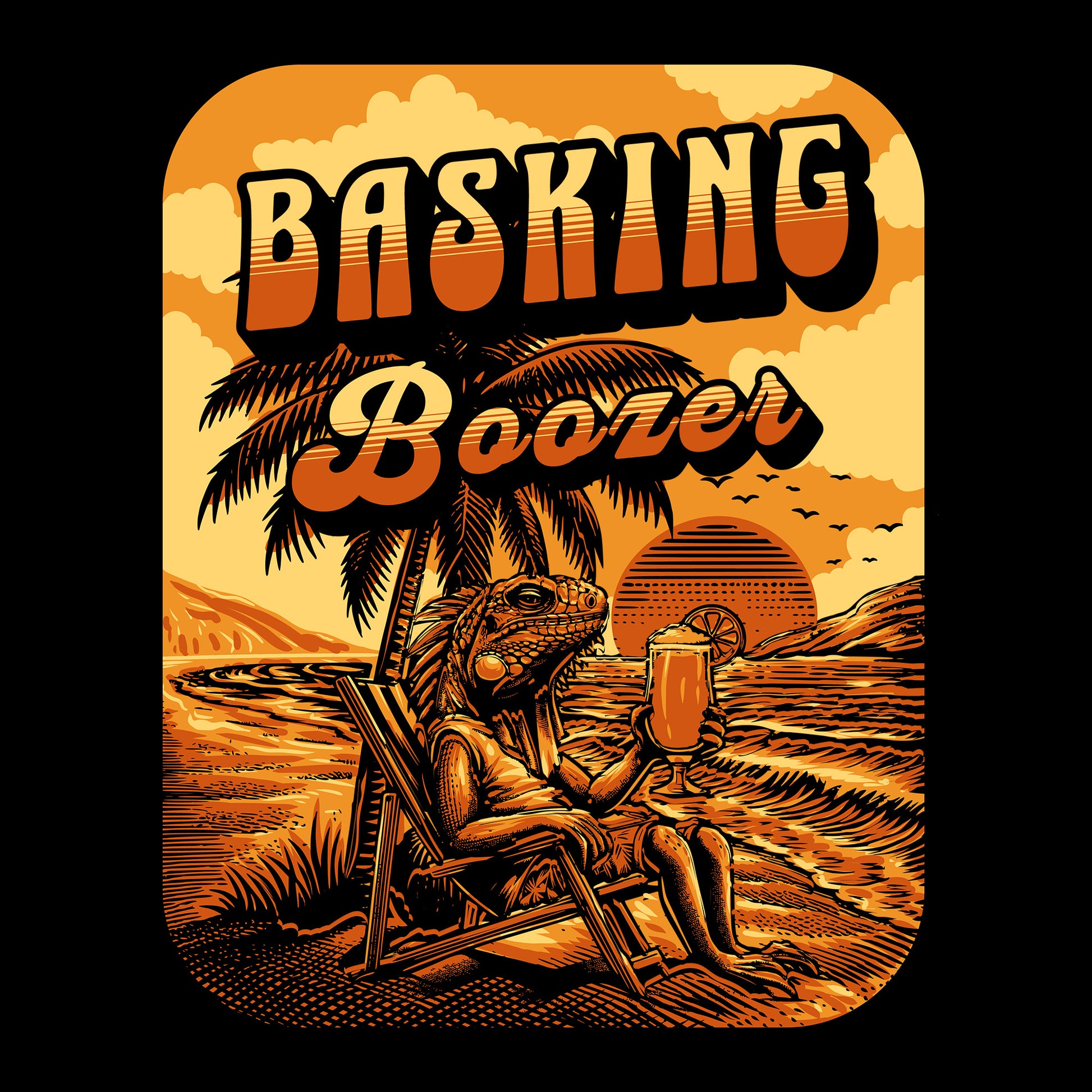 Basking Boozer DTF Transfer