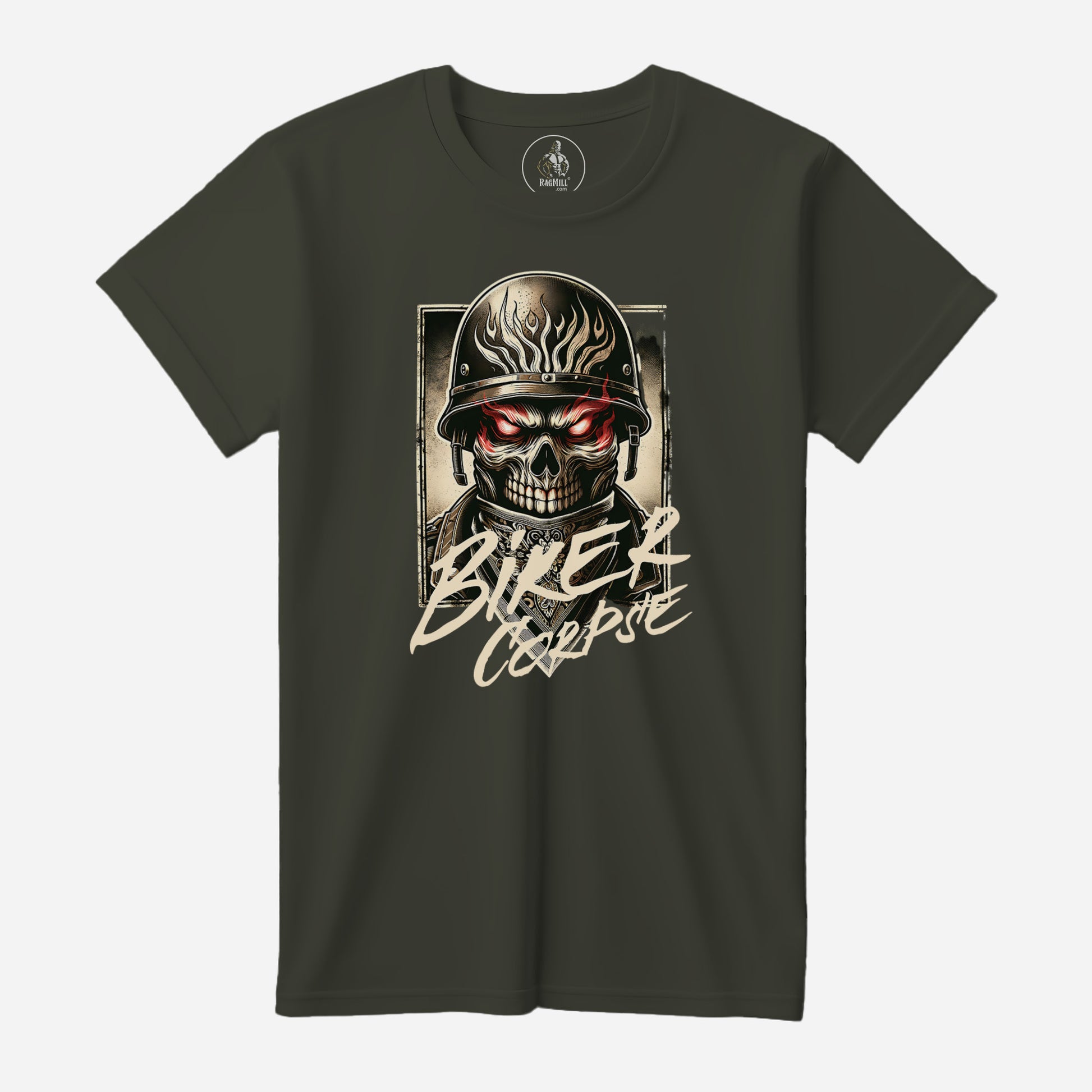 Biker Corpse Army Bella+Canvas T-Shirt