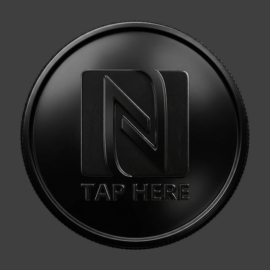 A black reeded NFC coin 