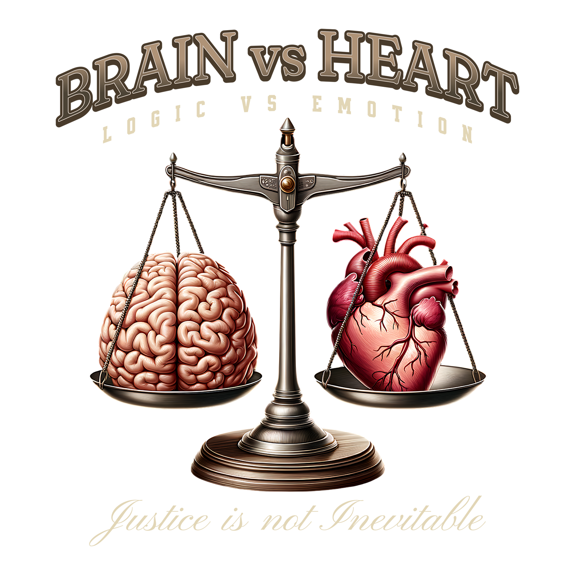 Brain vs Heart DTF Design