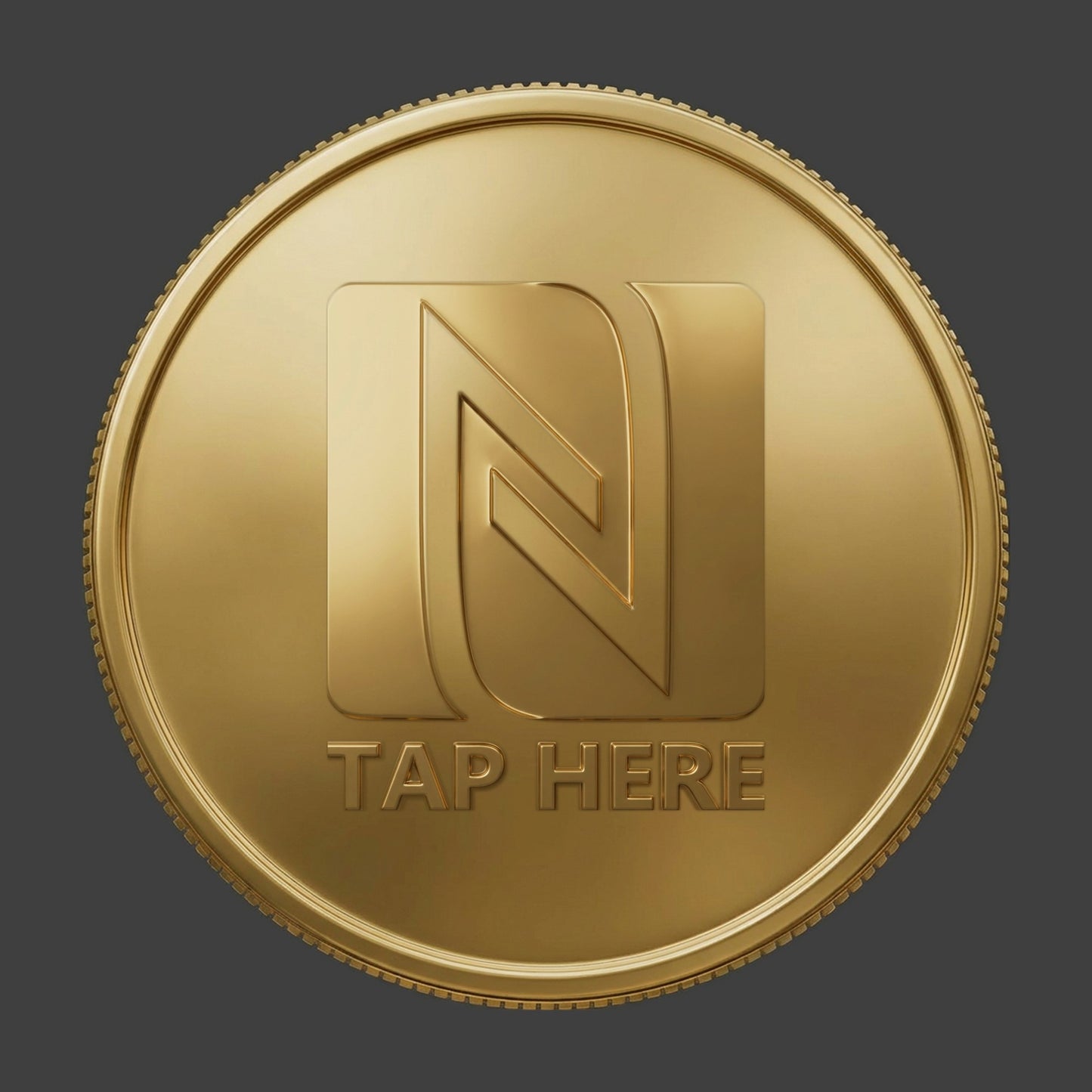 A brass reeded NFC coin 