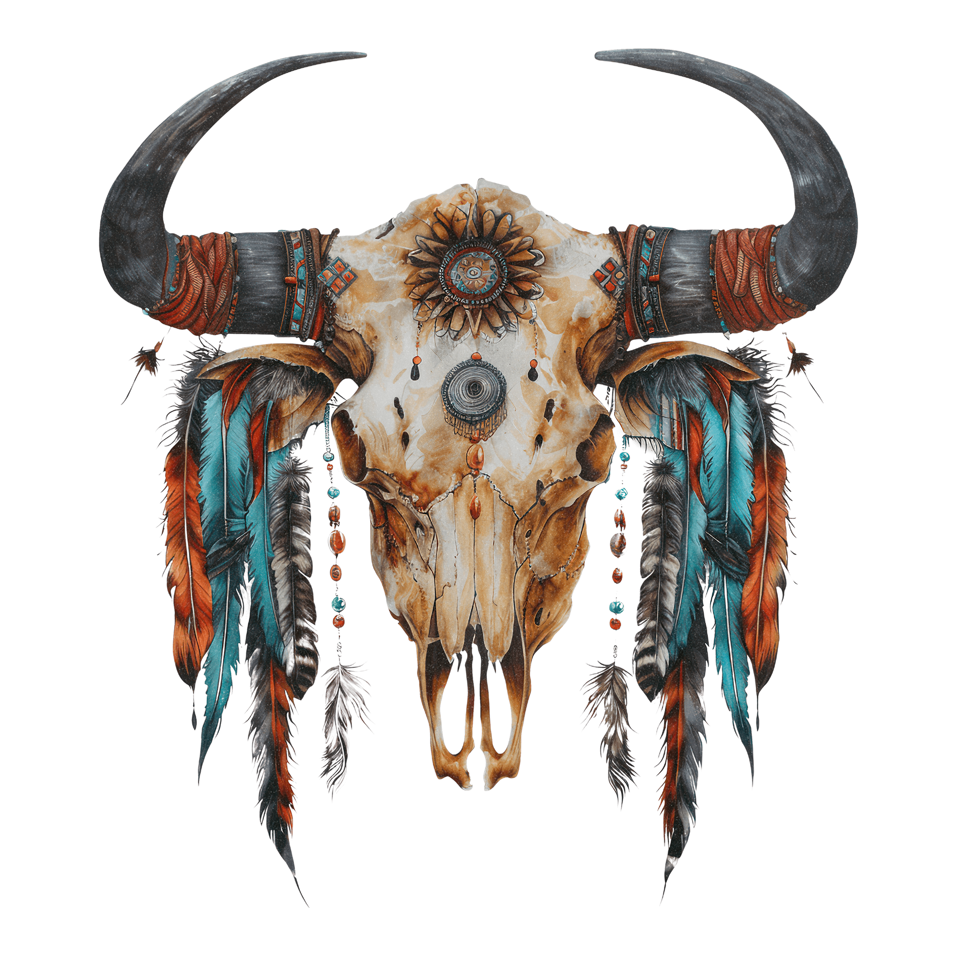 Buffalo Skull DTF Design