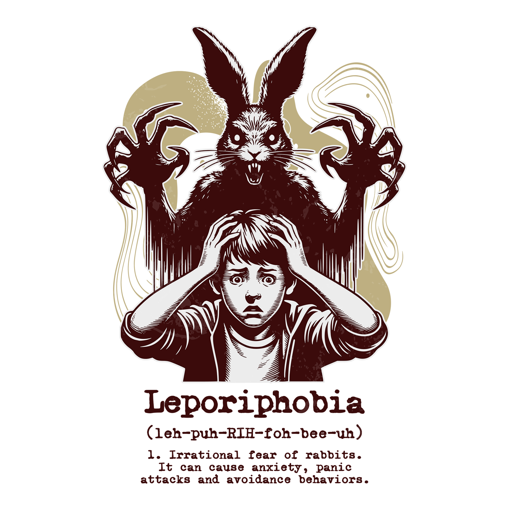 Bunny Scared DTF Design