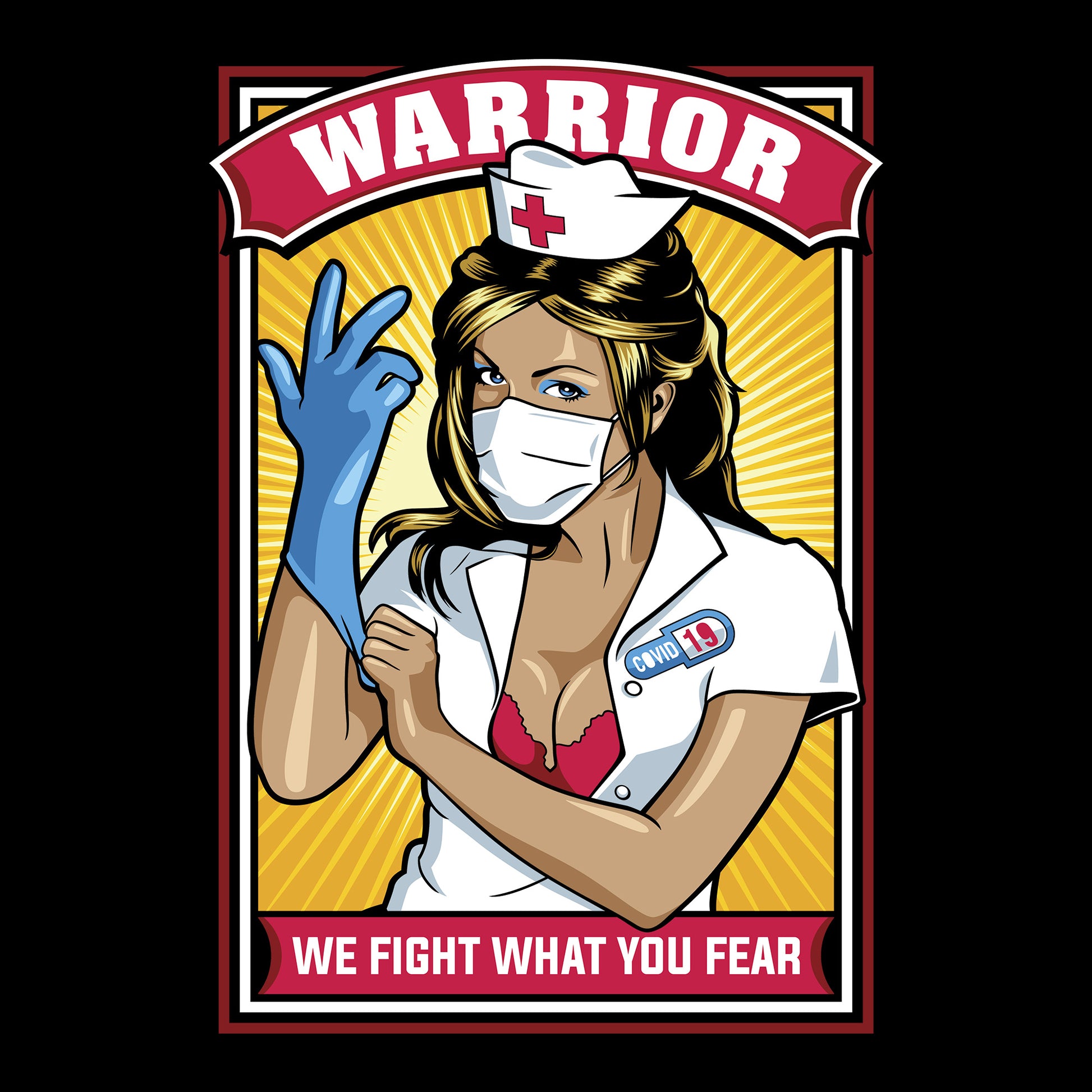 COVID Warrior DTF Design