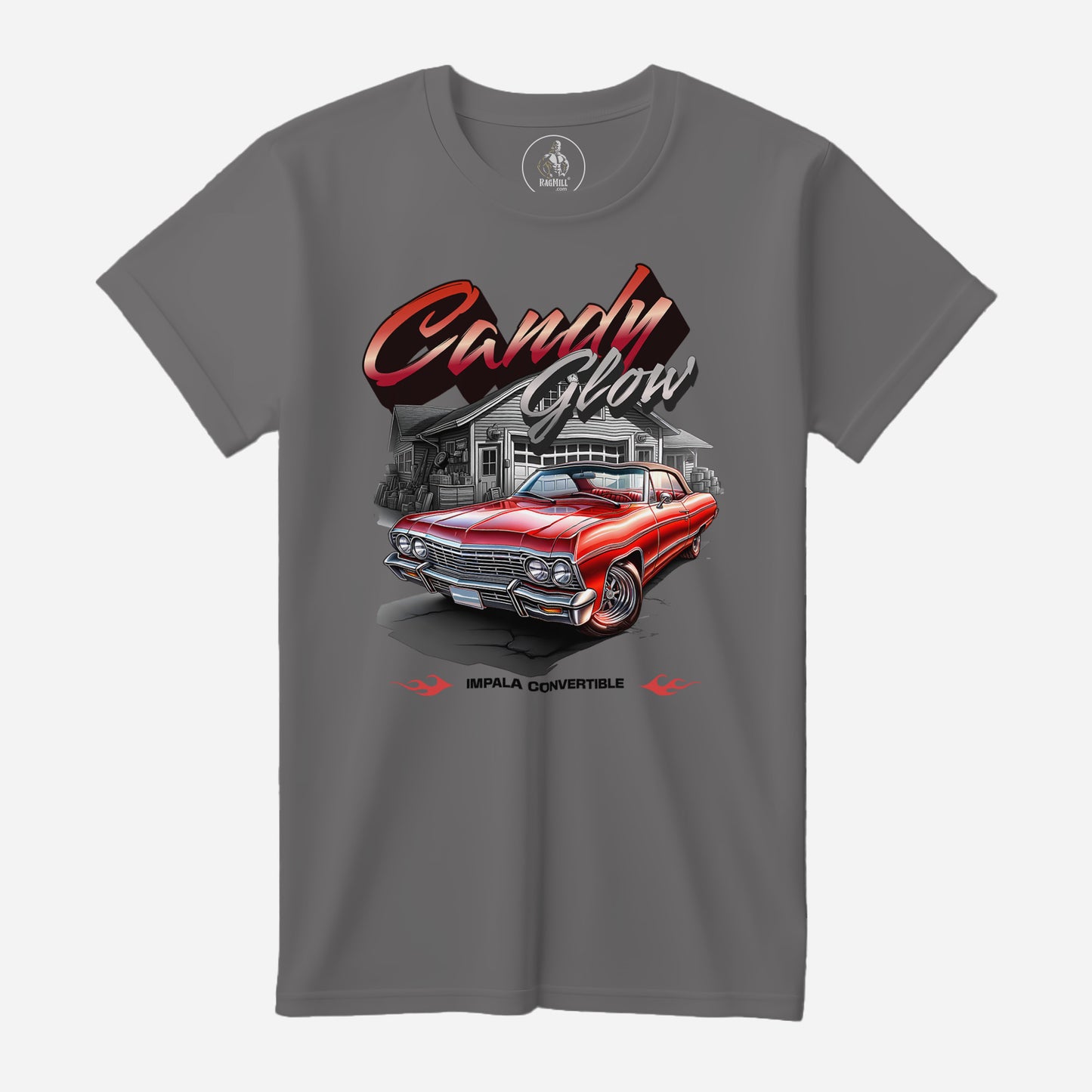 Candy Glow Medium Grey Port & Company T-Shirt