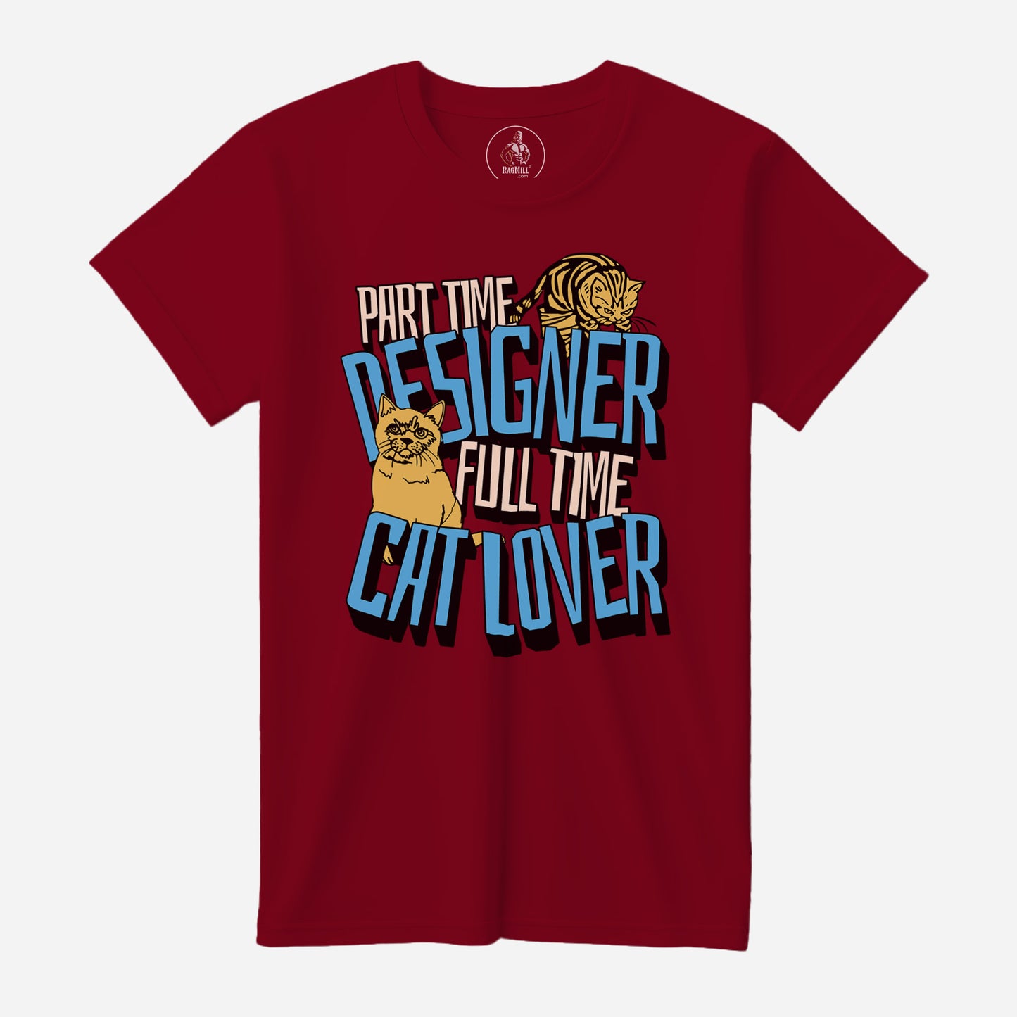 Cat Lover Designer Canvas Red Bella+Canvas T-Shirt