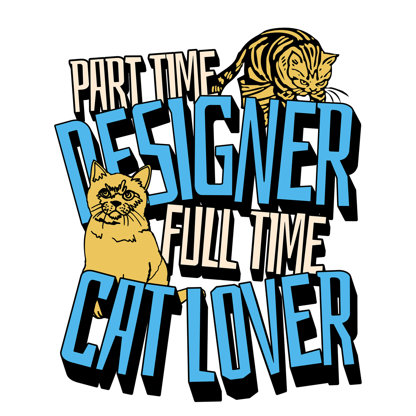 Cat Lover Designer DTF Design