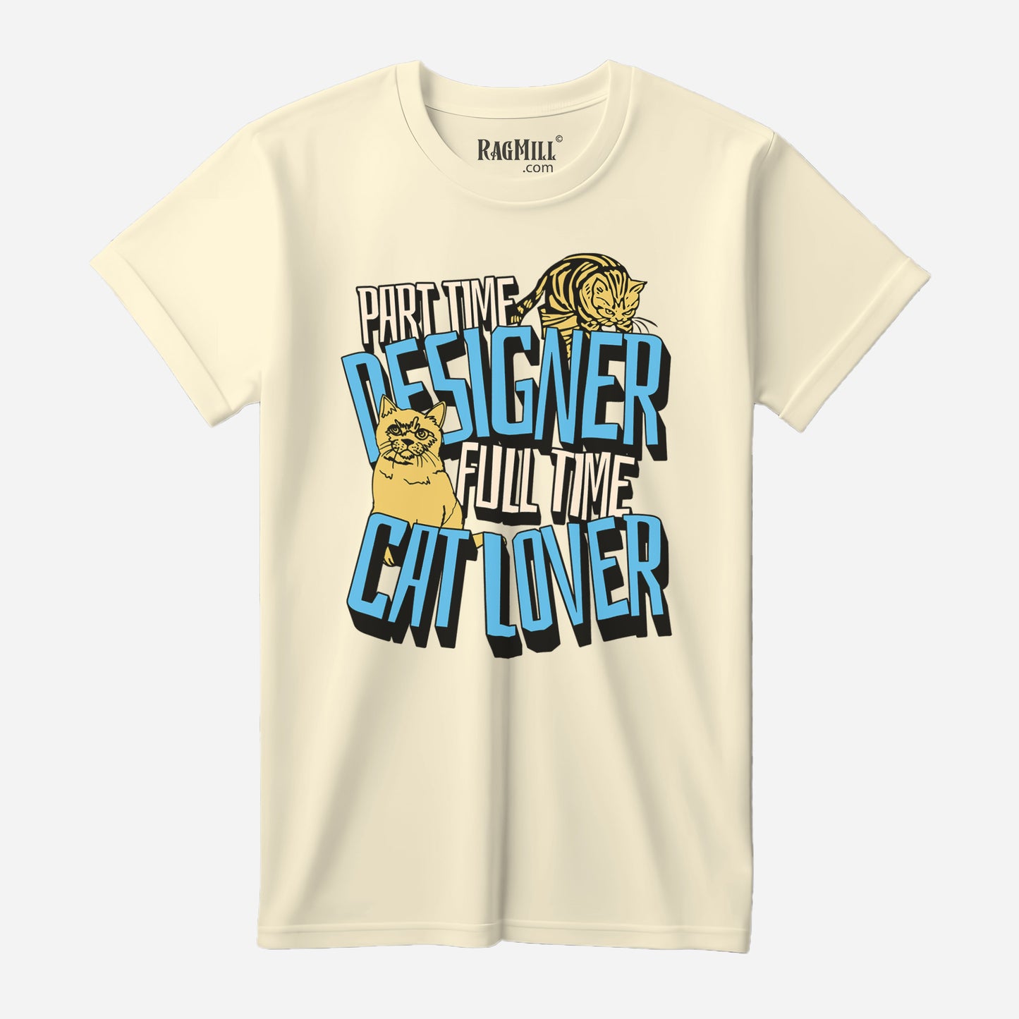 Cat Lover Designer Natural Bella+Canvas T-Shirt