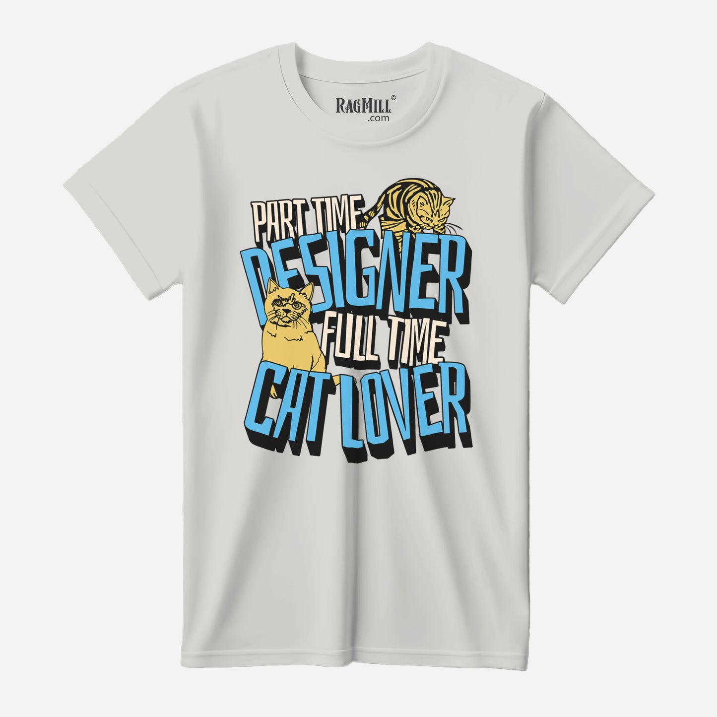 Cat Lover Designer Silver Bella+Canvas T-Shirt